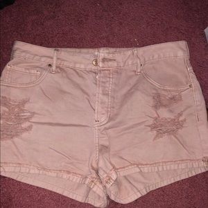 Pacsun Ripped Pink Shorts